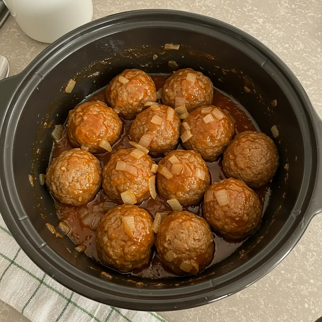 Slow Cooker French Onion Meatballs: The Ultimate Savory Comfort Food - secondary view